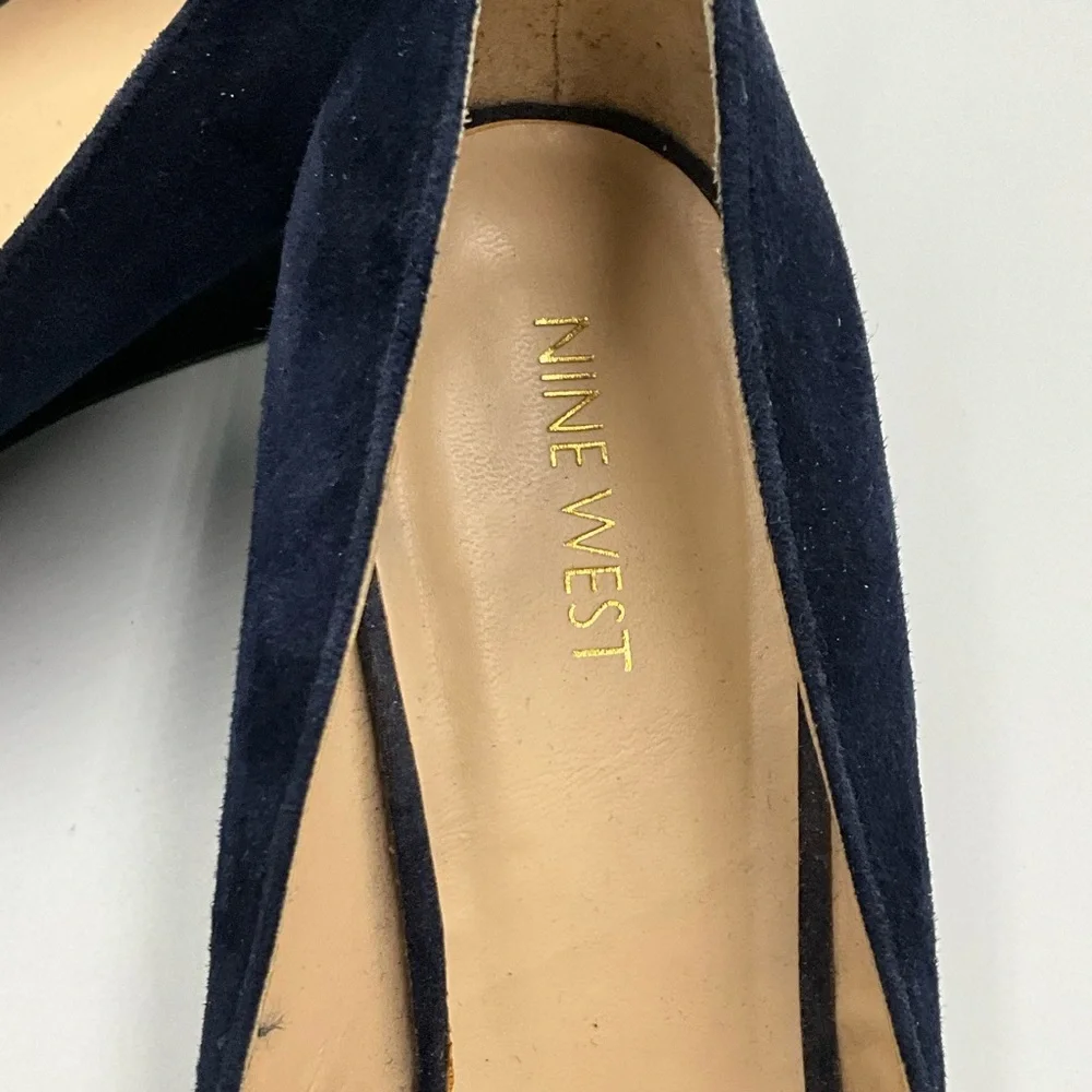 Nine West Shoes Size 9 Dark Blue Wedges Never Worn